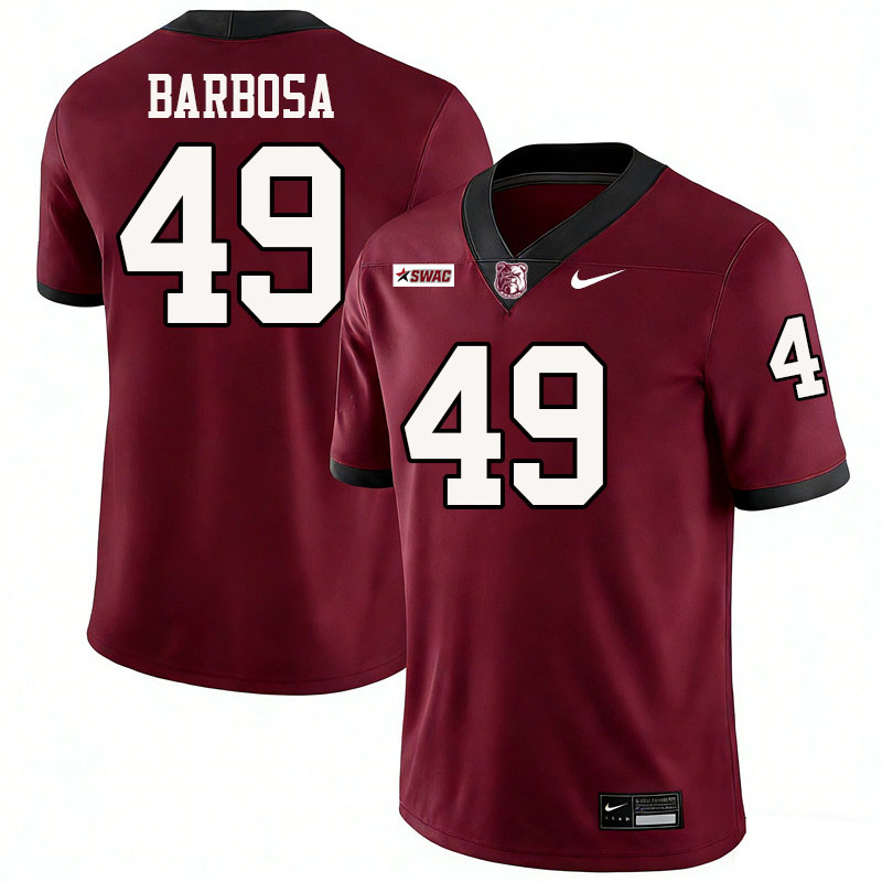 Alabama A&M Bulldogs #49 Victor Barbosa College Football Jerseys,Uniforms-Maroon